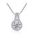 Trendy A Shape Round CZ 925 Sterling Silver Necklace