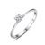 Simple Round CZ 925 Silver Ring