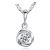Простой скрученный круглый CZ 925 ожерелье из стерлингового серебра