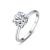 Simple Round CZ 925 Sterling Silver Ring