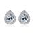 Trendy Waterdrop CZ 925 Sterling Silver Stud Earrings