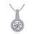 Simple Hollow Round CZ 925 Sterling Silver Necklace
