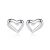 Simple Hollow Heart 925 Sterling Silver Studs Earrings