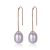 Simple Natural Pearl 925 Sterling Silver Dangling Earrings