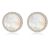 Simple Round Shell 925 Silver CZ Studs Earrings