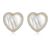 Heart Shell 925 Silver CZ Studs Earrings