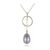 Round Circle Natural Pearl 925 Silver Necklace