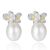Flower Natural Pearl 925 Silver Studs Earrings