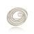 Screw CZ Circle Natural Pearl 925 Silver Brooch