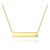 Simple Rectangle CZ Solid 925 Sterling Silver Necklace