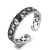 Anillo ajustable CZ Hollow 925 Sterling Silver