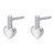 Casual Heart CZ 925 Sterling Silver Dangling Earrings