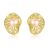 Elegant Natural Pearl CZ Lotus 925 Sterling Silver Studs Earrings