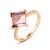 Holiday Natural Treated Crystal Diamond-shape CZ 925 Sterling Silver Ring