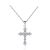 Elegante collar CZ Cross 925 de plata esterlina
