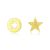 Boucles d'oreille rondes asymétriques rondes en étoile en argent sterling 925