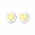 Honey Moon Double Round Heart 925 Sterling Silver Studs Earrings