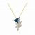 Lady CZ Triangle Flower 925 Sterling Silver Necklace