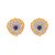 Lucky CZ Snowflake Created Sapphire 925 Sterling Silver Stud Earrings