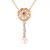 Elegant Created Ruby CZ Flower Natural Pearl 925 Sterling Silver Necklace