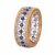 Simple creado zafiro CZ Square 925 anillo de plata esterlina