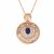 Round Created Sapphire CZ Geometry 925 Sterling Silver Pendant