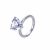 Обручальное кольцо с бриллиантами из стерлингового серебра 925 пробы