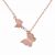 Mother Child Butterfly Solid 925 Sterling Silver Choker Necklace