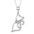 Fashion Sweet Cat Pet CZ 925 Sterling Silver Necklace