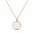 Mother of Pearl Shell Round Angel Baby 925 Sterling Silver Necklace