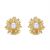 Elegant Shell Pearl Sun 925 Sterling Silver Stud Earrings