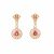 Office Natural Red Tourmaline Geometry CZ 925 Sterling Silver Dangling Earrings