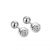 Classic Round Insert CZ 925 Sterling Silver Screw Stud Earrings