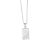 Office Geometry CZ Rectangle 925 Sterling Silver Necklace
