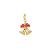 Christmas Gift Red Bow-Knot Bells 925 Sterling Silver Pendant Chain Necklace