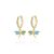 Women Colorful Turquoise CZ Dragonfly 925 Sterling Silver Dangling Earrings