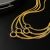 Fashion Yellow Gold Snake Bone Chain 925 Sterling Silver Necklace
