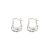 Office Irregular Lava Bag 925 Sterling Silver Hoop Earrings