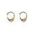 Casual Round Shell Pearls 925 Sterling Silver Hoop Earrings