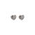 Hot Irregular Heart Round Shell Pearls 925 Sterling Silver Stud Earrings