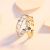Fashion CZ Honey Bee 925 Sterling Silver Adjustable Couple Ring