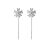 Beautiful CZ Flowers Tassels 925 Sterling Silver Dangling Earrings