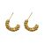 Fashion Wheat Ear Bubbles C Shape 925 Sterling Silver Stud Earrings