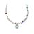 Gift Natural Moonstone Heart Cubic Beads Chain 925 Sterling Silver Necklace/Bracelet