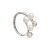 Office Three Shell Pearls Line 925 Sterling Silver Adjustable Ring
