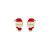 Cute Christmas Santa Claus 925 Sterling Silver Stud Earrings