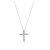 Office Shining CZ Cross Classic 925 Sterling Silver Necklace
