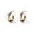 Fashion Twisted Knot C Shape 925 Sterling Silver Hoop Earrings