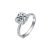 Casual Geometry Moissanite CZ Square 925 Sterling Silver Ring