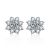 Office Moissanite CZ Sunflower 925 Sterling Silver Stud Earrings
